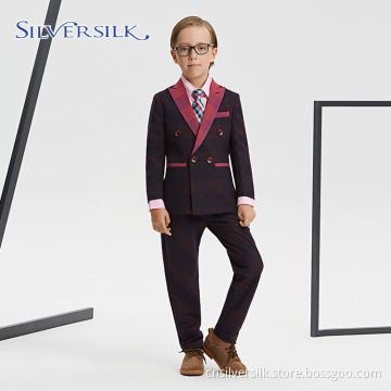 British TR Purple Double Breasted Boys Suit Blazer